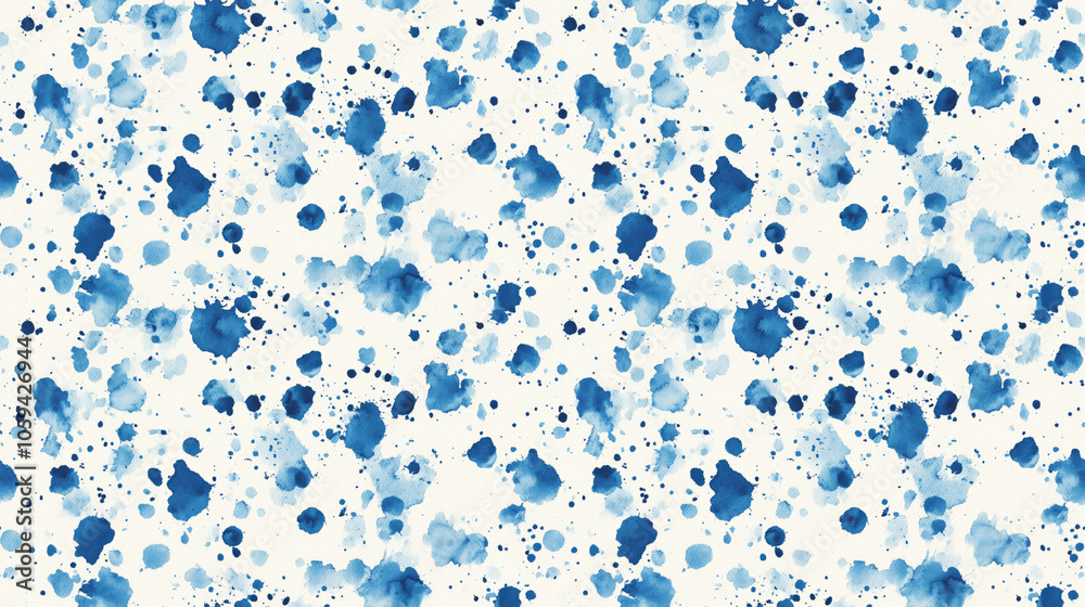 Abstract watercolor pattern featuring blue splashes on textured paper ideal for background design and artistic projects Abstract watercolor pattern featuring blue splashes on textured paper ideal for background design and artistic projects