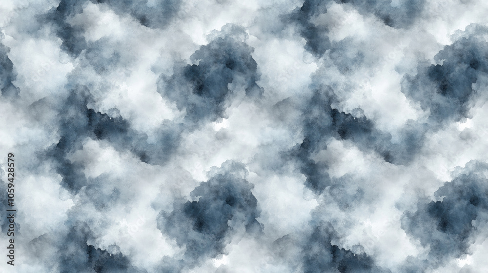 Obraz premium Seamless pattern of artistic tie dye strokes featuring a grey watercolor effect ideal for textile design and creative projects