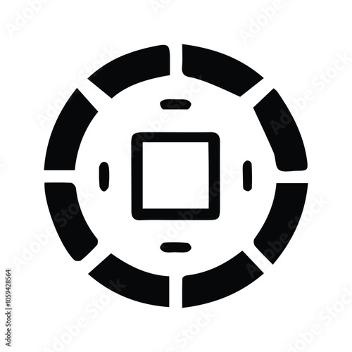 Bagua icon. Taoism vector icon symbol. Customizable thin line illustration. Editable stroke.