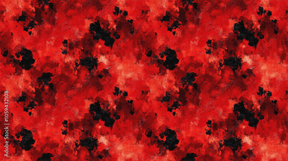 Seamless pattern of vibrant red and black bleeding texture ideal for graphic design and textile applications Seamless pattern of vibrant red and black bleeding texture ideal for graphic design and textile applications