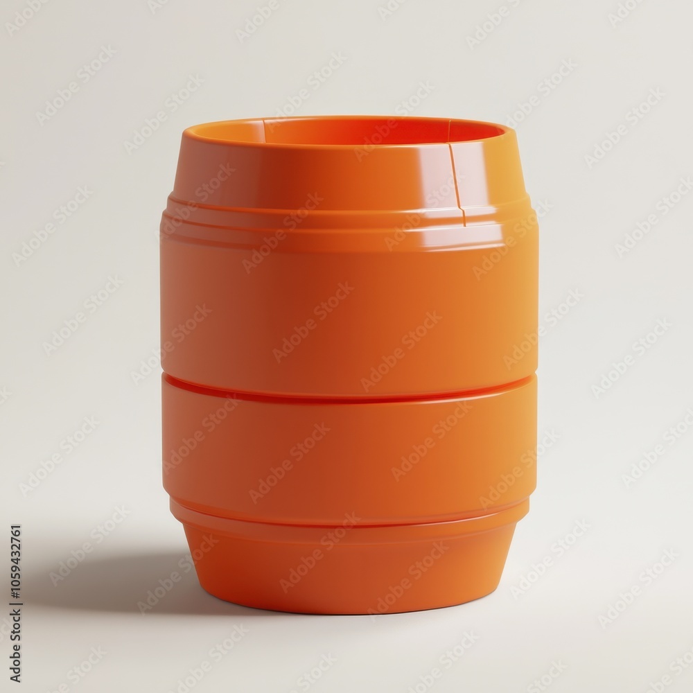 Vibrant Orange Stacking Cups - Minimalist Design Vibrant Orange Stacking Cups - Minimalist Design