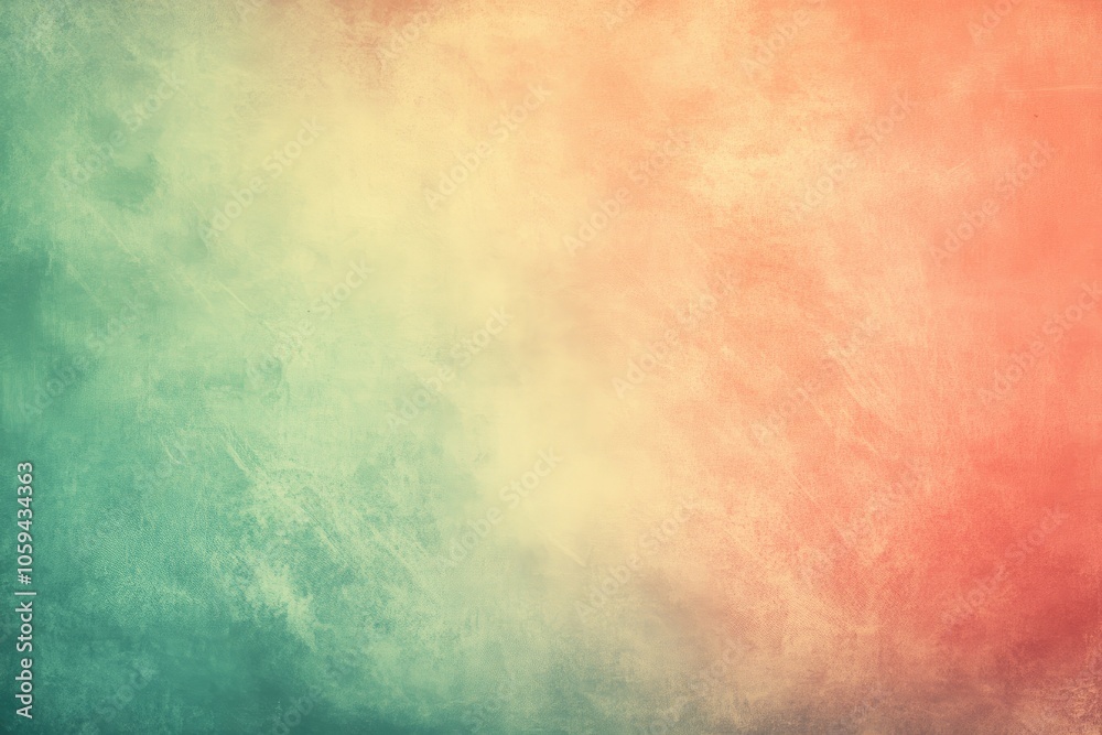 Gradient background from pastel green to peach with a fine grain overlay for a delicate look