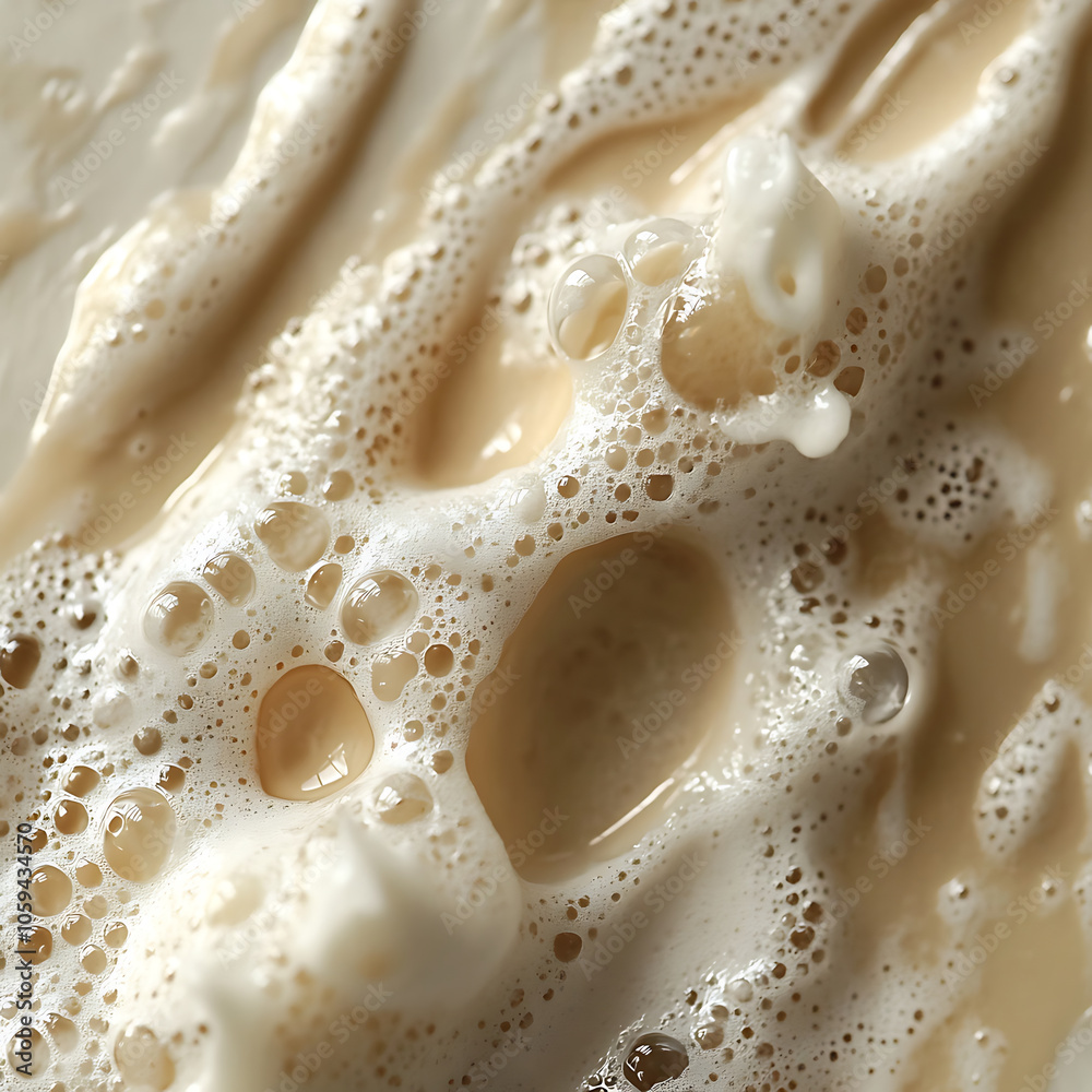 Creamy soapy foam with bubbles and texture, creating soothing and clean appearance. Ideal for showcasing cleansing products or textures Creamy soapy foam with bubbles and texture, creating soothing and clean appearance. Ideal for showcasing cleansing products or textures