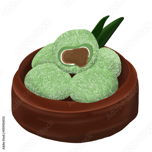 Green mochi Dessert