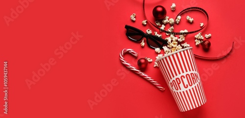 Popcorn, 3d glasses and dec...