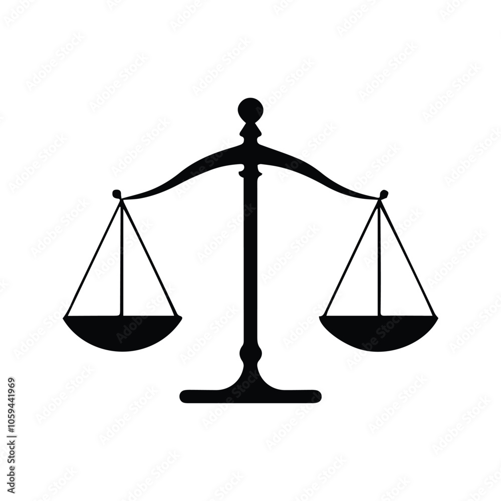 Scales icon. Law Scale Symbol. Customizable thin line illustration. Editable stroke. Scales icon. Law Scale Symbol. Customizable thin line illustration. Editable stroke.