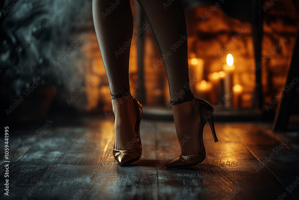 Beautiful female legs in high heels shoes on a floor background. Choosing footwear. Beautiful female legs in high heels shoes on a floor background. Choosing footwear.