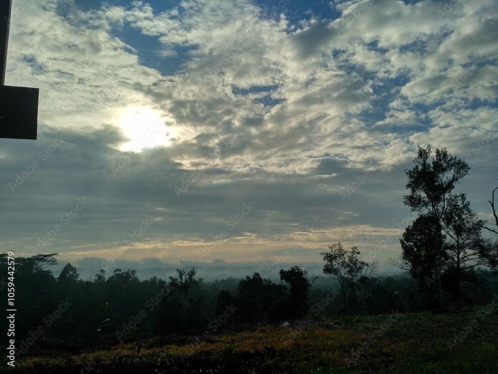 Obraz premium sunset in the mountains