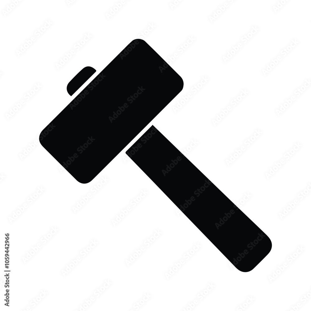 Hammer icon. Repair And Maintenance Symbol. Customizable thin line illustration. Editable stroke. Hammer icon. Repair And Maintenance Symbol. Customizable thin line illustration. Editable stroke.