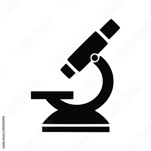 Microscope Icon. Laboratory Research Tools. Customizable thin line illustration. Editable stroke.