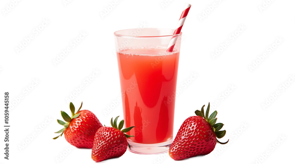 Glass of Strawberry Juice on Transparent Background (PNG). Glass of Strawberry Juice on Transparent Background (PNG).