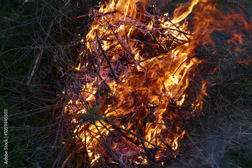 Obraz na płótnie image of the fire and large flame, close-up of the flame image, w salonie