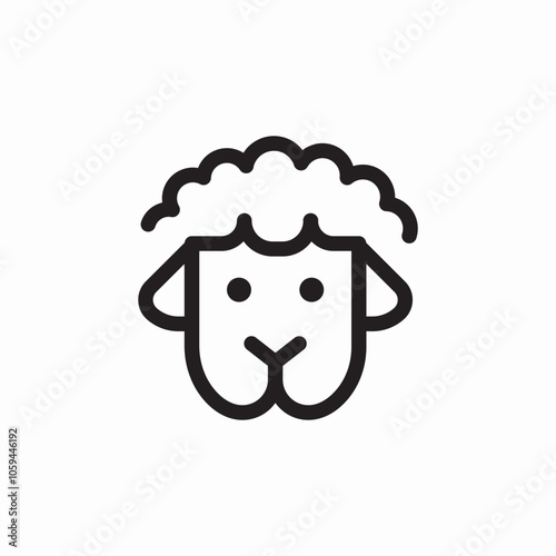 sheep lamb icon sign vector