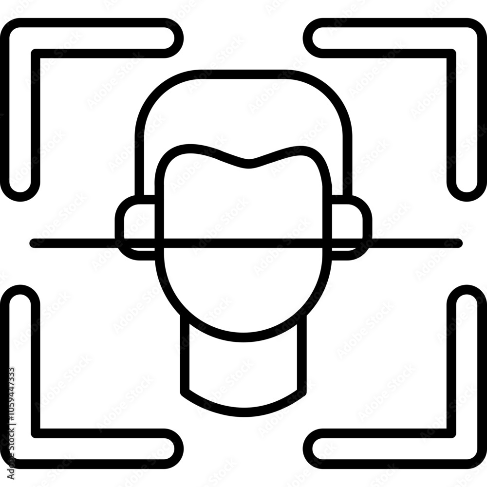 Face scanner Icon Face scanner Icon