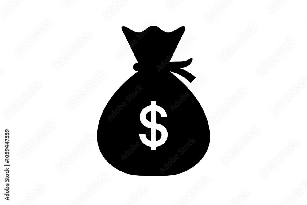 Money Bag Silhouette Vector, Money Bag Clipart, Money bag icon Money Bag Silhouette Vector, Money Bag Clipart, Money bag icon
