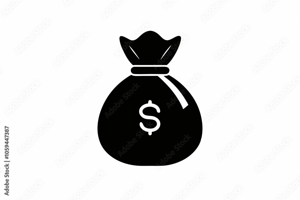Money Bag Silhouette Vector, Money Bag Clipart, Money bag icon Money Bag Silhouette Vector, Money Bag Clipart, Money bag icon
