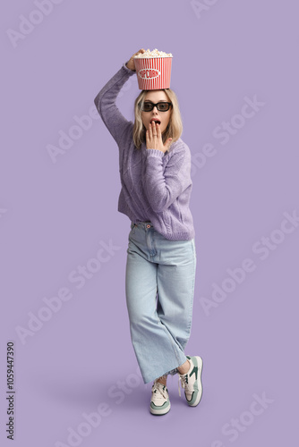 Emotional young woman in 3D...