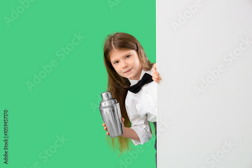 Cute little bartender with ...