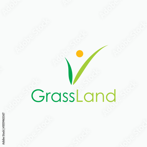 Grass land nature green logo design business name ideas icon vector editable 