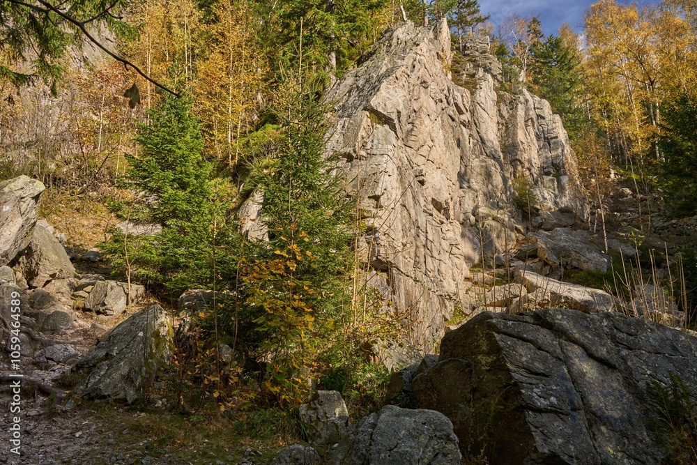 Formacje skalne, Krucze skały Karpacz, Karkonosze Formacje skalne, Krucze skały Karpacz, Karkonosze