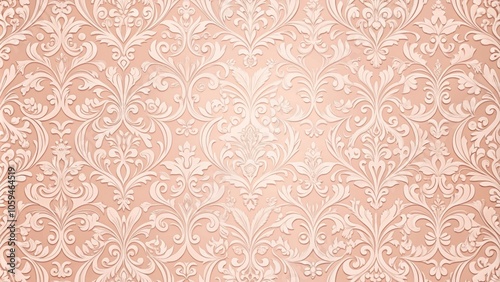 Pale pink wallpaper with intricate scrollwork and ornate details, palepinkwallpaper, wallart, classic photo