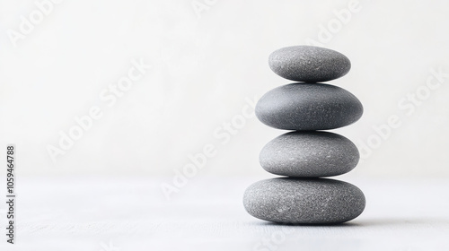 Balanced stones create serene and calming atmosphere