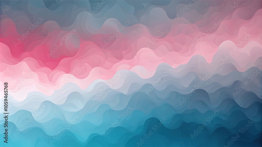Pink ombre background with abstract shapes in various shades of gray and blue, minimalist decor, monochromatic colors, geometric patterns, color gradations, contemporary art Pink ombre background with abstract shapes in various shades of gray and blue, minimalist decor, monochromatic colors, geometric patterns, color gradations, contemporary art