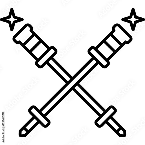 Trekking poles Icon