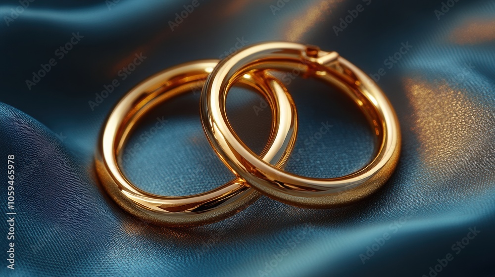 Elegant golden hoop earrings resting on smooth, luxurious fabric, Perfect for jewelry advertisements, fashion magazines, or online stores, showcasing sophistication and style, Elegant golden hoop earrings resting on smooth, luxurious fabric, Perfect for jewelry advertisements, fashion magazines, or online stores, showcasing sophistication and style,