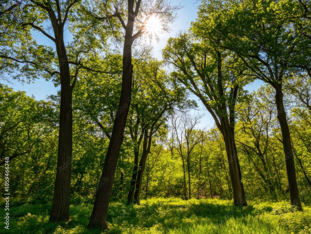 Fototapeta premium Sunlit Forest Path