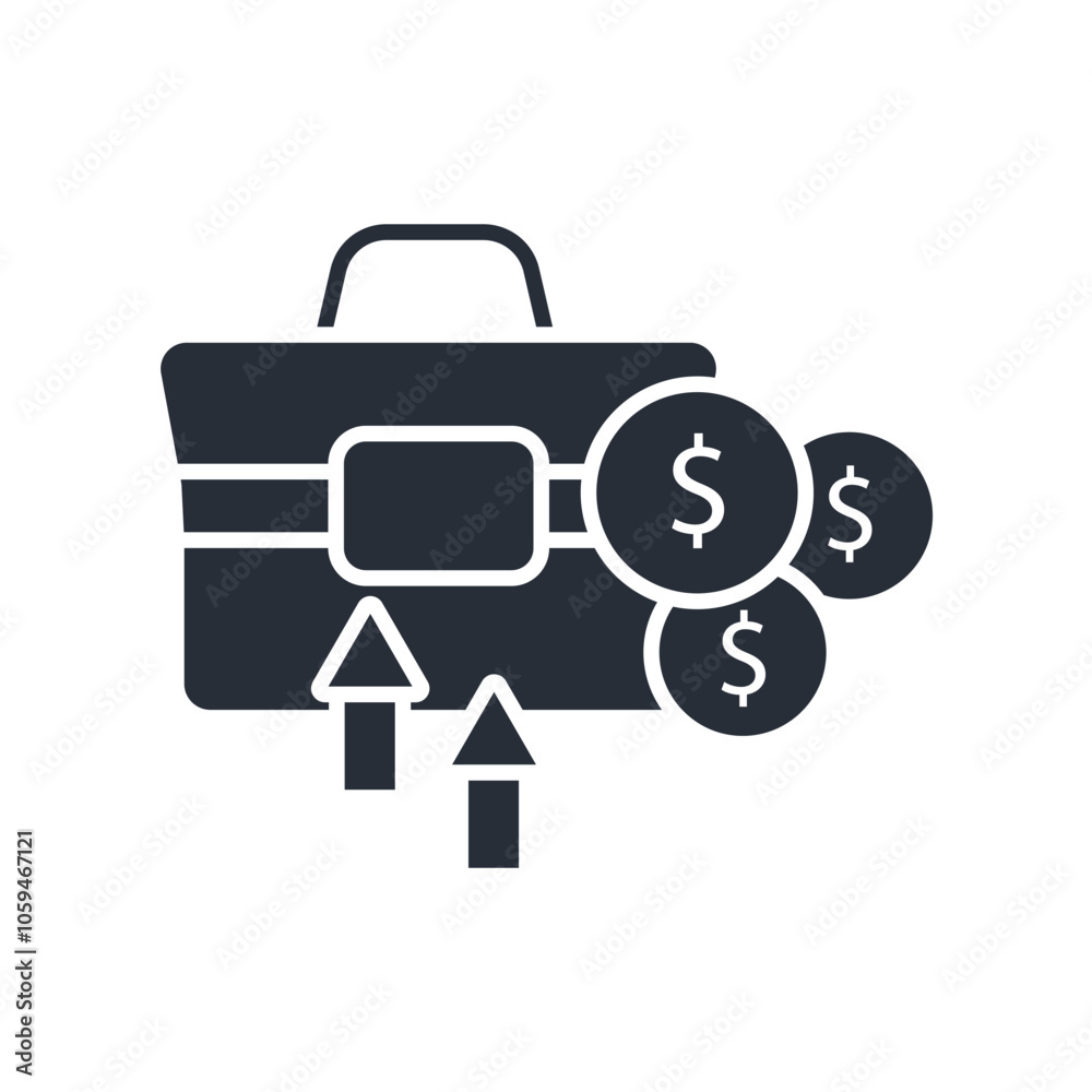 portfolio icon. vector.Editable stroke.linear style sign for use web design,logo.Symbol illustration. portfolio icon. vector.Editable stroke.linear style sign for use web design,logo.Symbol illustration.