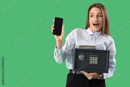 Young shocked woman with sa...