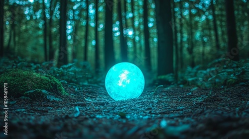 A glowing orb in the forest highlighting discovery and the magical moments found in unexpected places