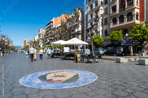 Mosaik des Theaters auf den Rambla nova in Tarragona, Spanien