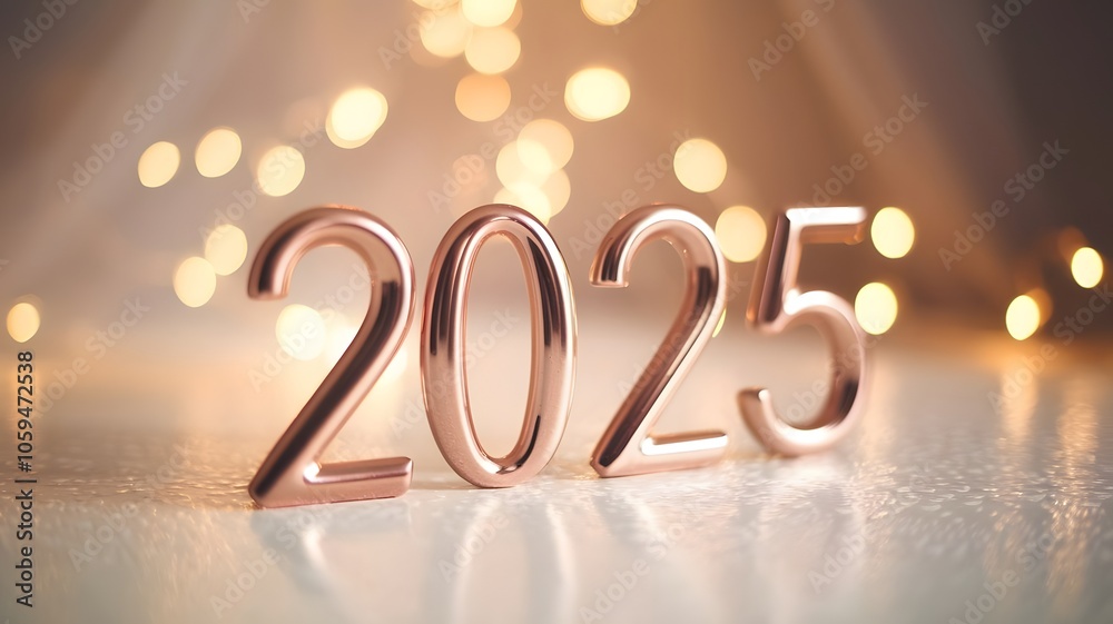 3D metallic 2025 text background. New year concept. 3D metallic 2025 text background. New year concept.