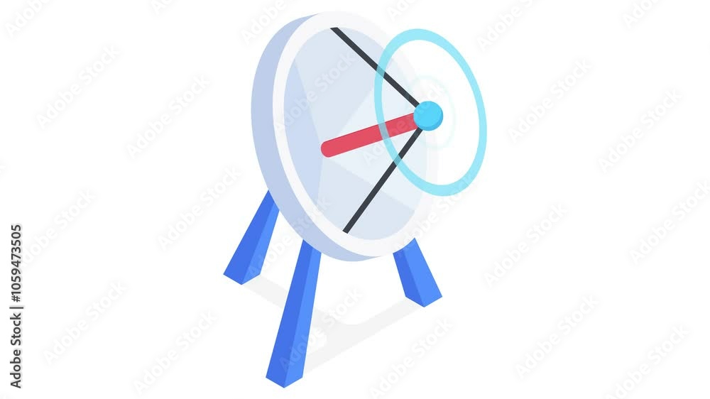Animated Satellite Dish: Signal Transmission in Motion Animated Satellite Dish: Signal Transmission in Motion