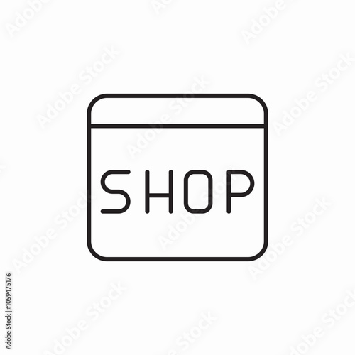 online shop store icon sign vector