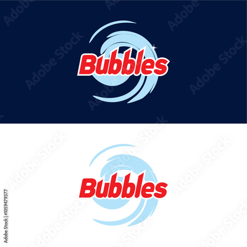 Bubbles swing washing laundry logo design business name ideas vector editable 