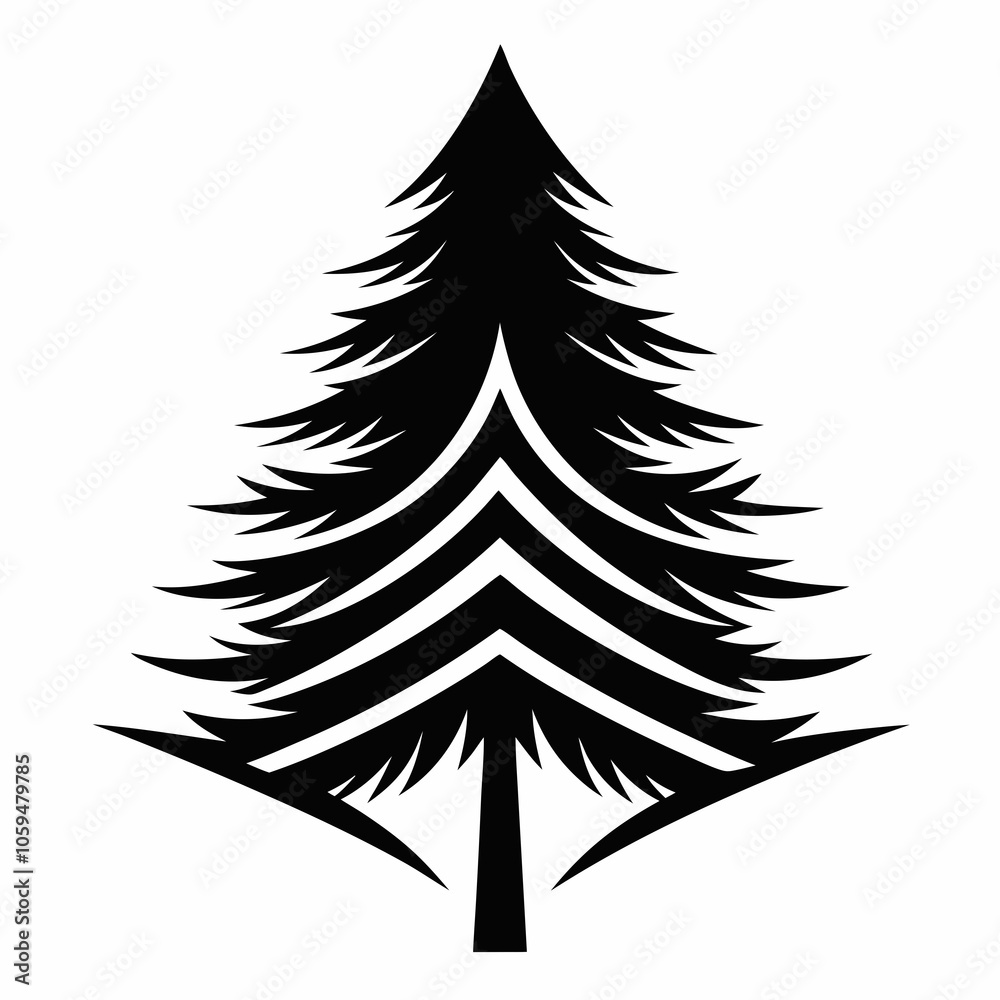 Fototapeta premium christmas tree silhouettes