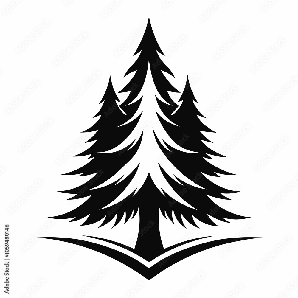 Obraz premium christmas tree icons 