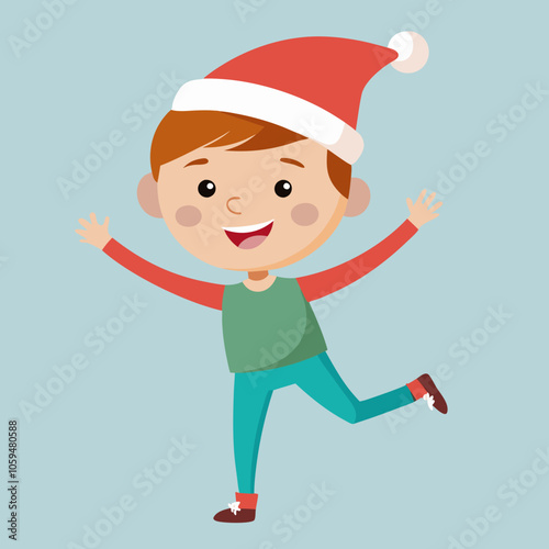 santa claus running