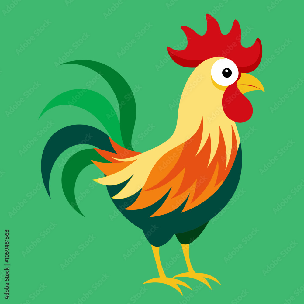 rooster and hen rooster and hen