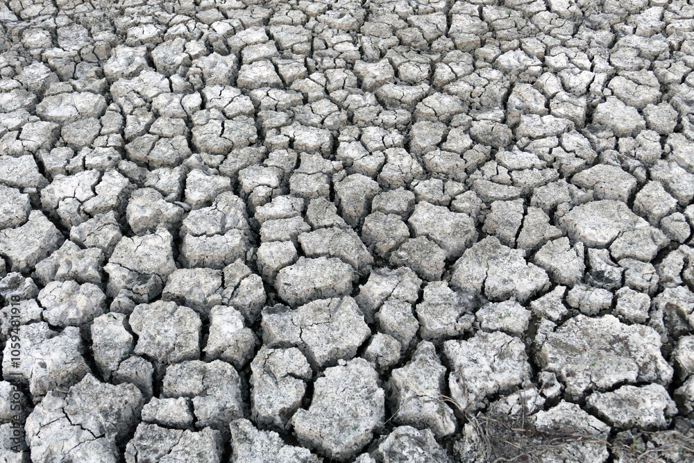 Close-up: deep splitting and cracking of the soil as a result of the decrease in water,Close-up: deep splitting and cracking of the soil as a result of the decrease in water,