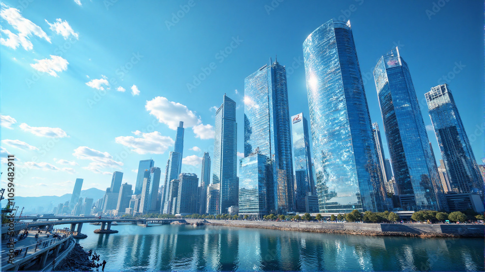 Obraz premium city skyline