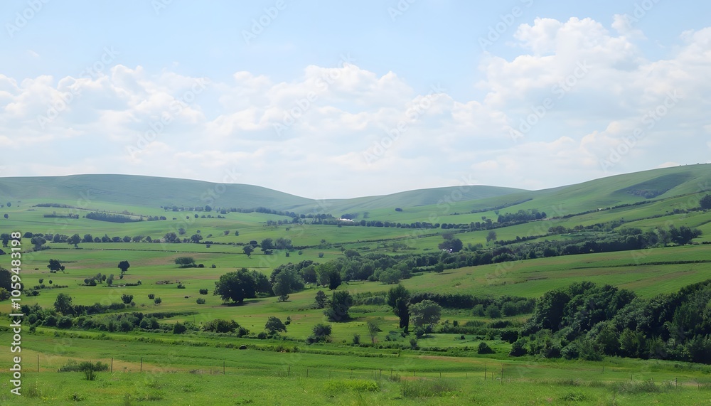 The Serene Beauty of the Sumbar Valley with Green Pastures The Serene Beauty of the Sumbar Valley with Green Pastures