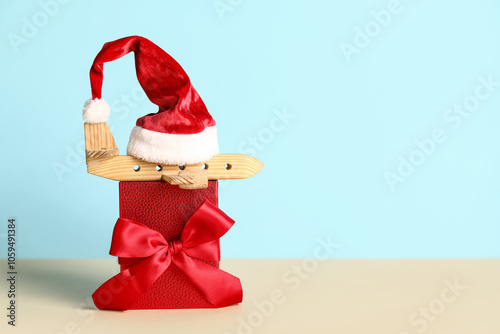 Wooden airplane, Santa hat ...