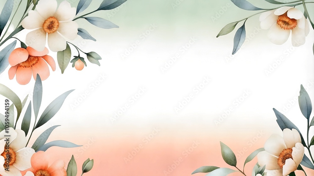 Obraz premium spring flowers frame