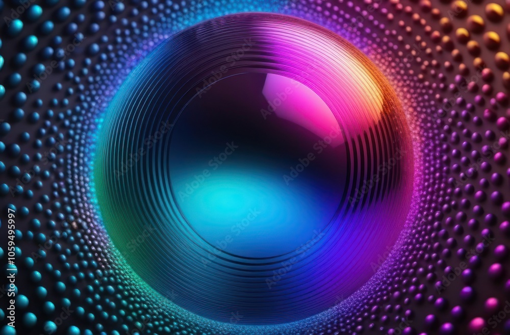 Fototapeta premium disco ball reflecting rainbow colors on table