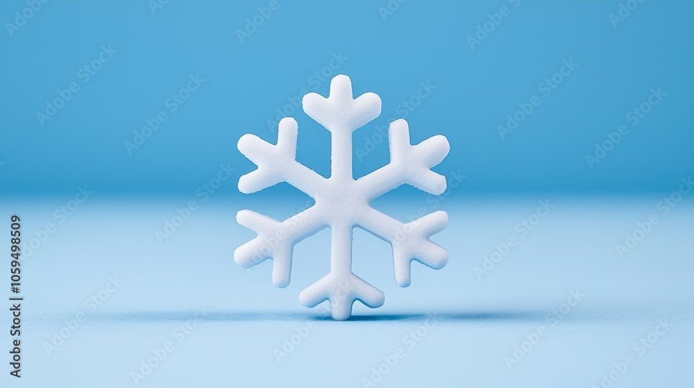Obraz premium Hyperrealistic photo of fresh snowflakes on a frozen window. Details are intricate and the texture is transparent.