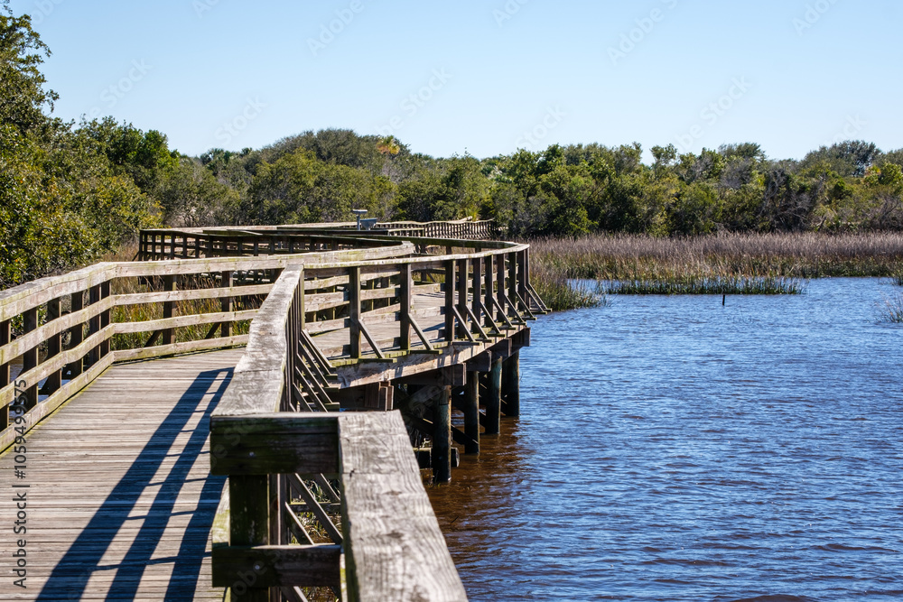 Fototapeta premium Cumberland Island National Seashore Marsh Boardwalk